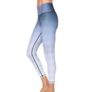 AR-33 Blue Alpha High Waist Geometric Ombre Leggings